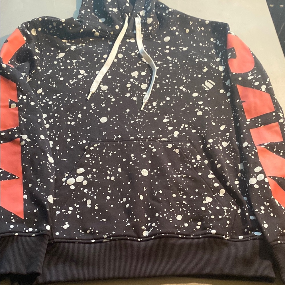 Black and Red Graphic Men's Hoodie